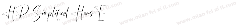 HP Simplified Hans I字体转换